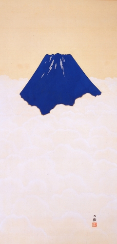 横山大観《不盡之高嶺》1915年、当館蔵。写真イメージ:雲海に顔を出す夏富士