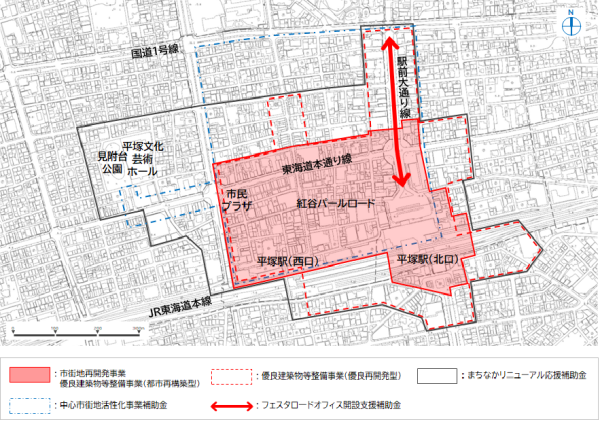 補助金による支援の対象エリア